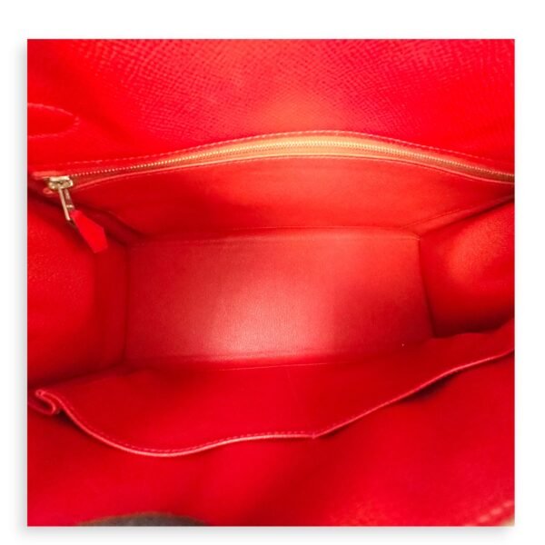 Kelly Sellier 32 Rouge Casaque in Epsom, Palladium hardware - Image 7
