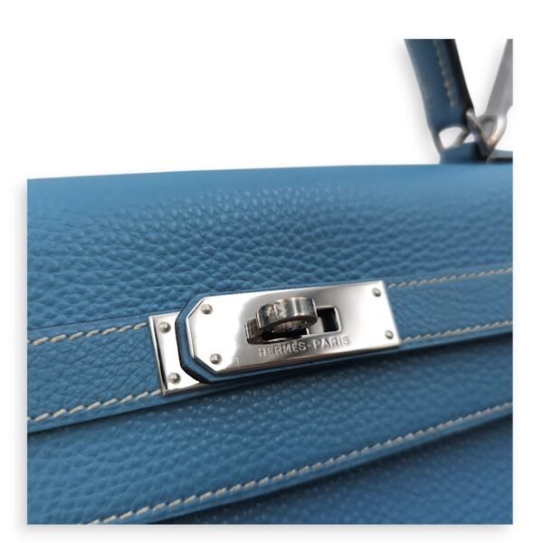 Kelly 32 Blue Jean in Togo, Palladium hardware - Image 3