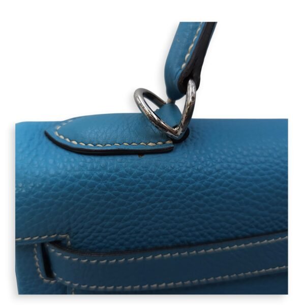 Kelly 32 Blue Jean in Togo, Palladium hardware - Image 13
