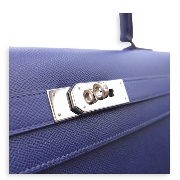 Kelly Sellier 40 Blue Sapphire in Epsom, Palladium hardware - Image 3
