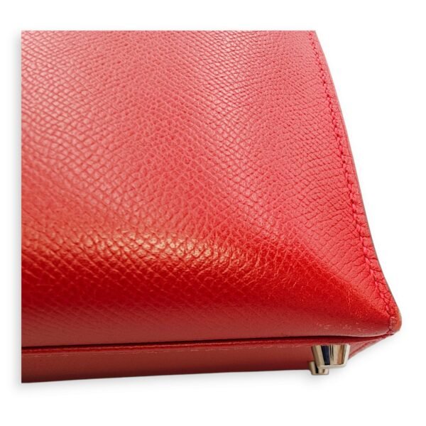 Kelly Sellier 32 Rouge Casaque in Epsom, Palladium hardware - Image 2
