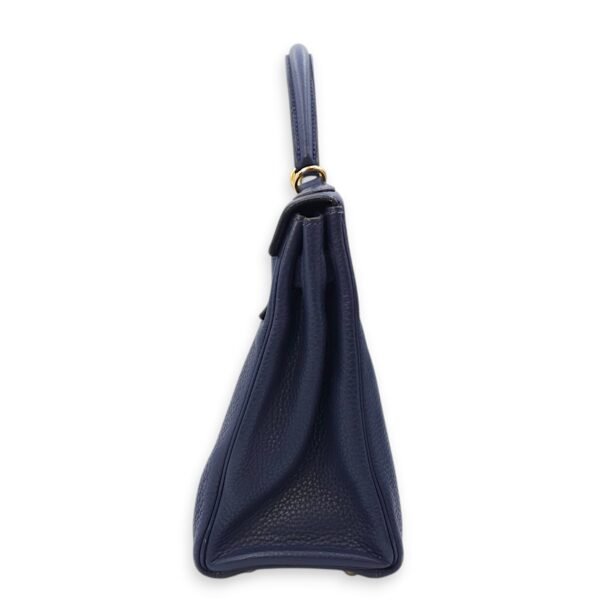 Kelly 32 Blue Sapphire in Clemence, Gold hardware - Image 9