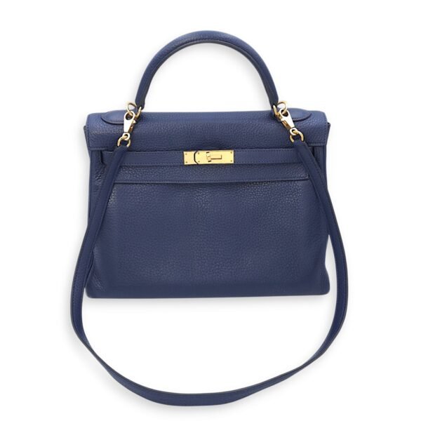Kelly 32 Blue Sapphire in Clemence, Gold hardware - Image 6