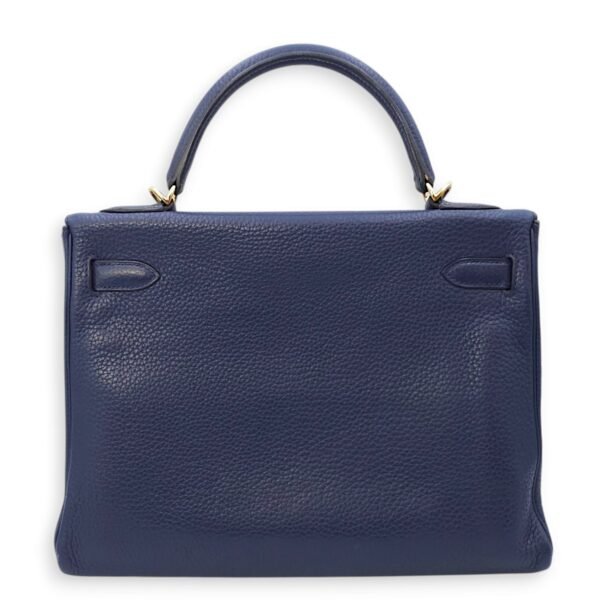 Kelly 32 Blue Sapphire in Clemence, Gold hardware - Image 7