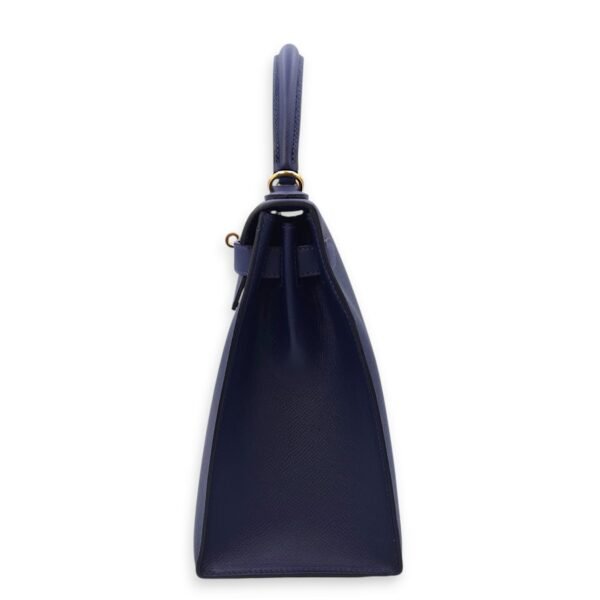 Kelly Sellier 28 Blue Sapphire in Epsom, Gold hardware - Image 4