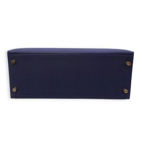 Kelly Sellier 28 Blue Sapphire in Epsom, Gold hardware - Image 5