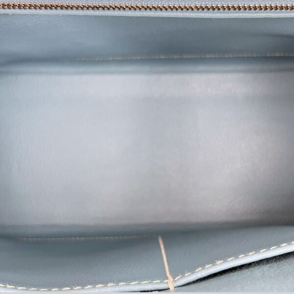 Kelly 28 Blanc & Blue Jean in Epsom, Palladium hardware - Image 6