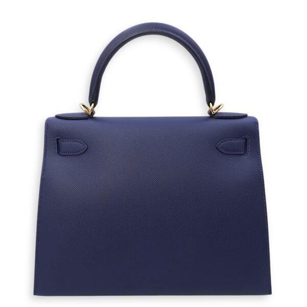 Kelly Sellier 28 Blue Sapphire in Epsom, Gold hardware - Image 2