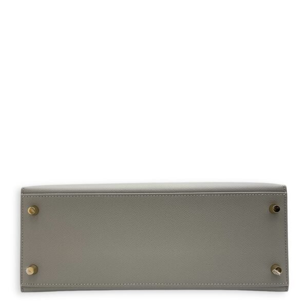Kelly Sellier HSS 28 Gris Mouette/Rose Azalee in Epsom, Gold hardware - Image 5