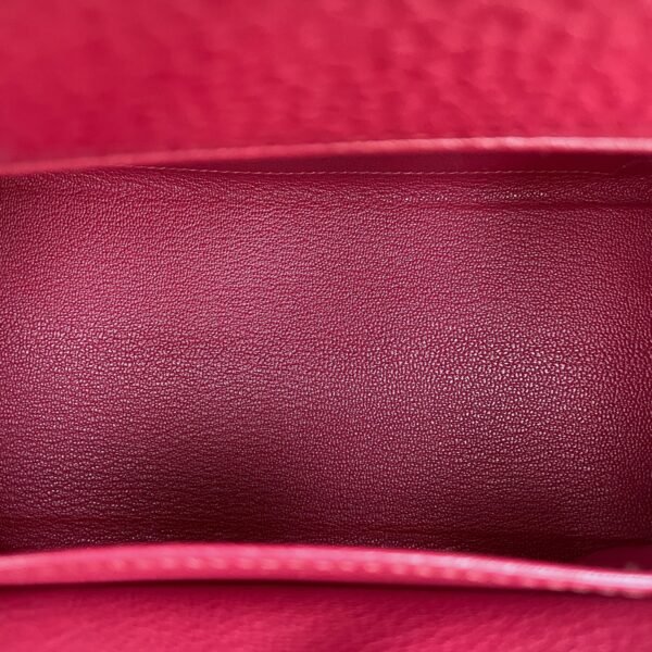 Kelly 25 Rouge Grenat in Togo, Palladium hardware - Image 6