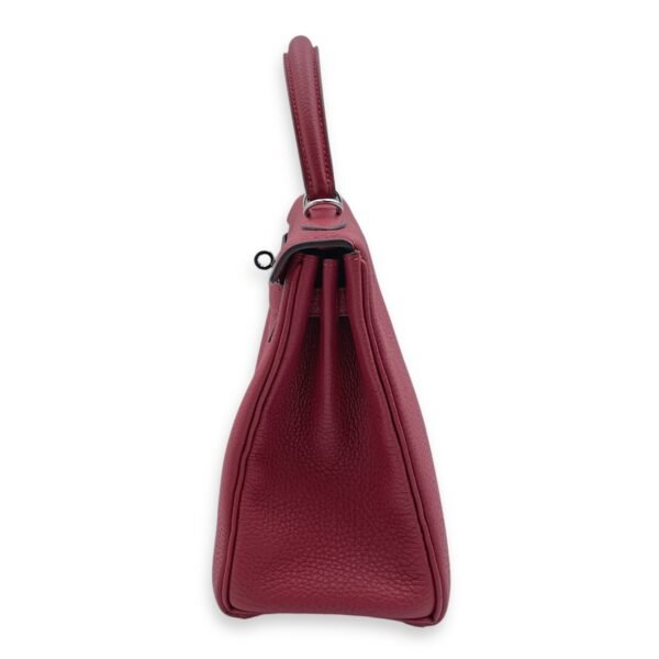 Kelly 25 Rouge Grenat in Togo, Palladium hardware - Image 4