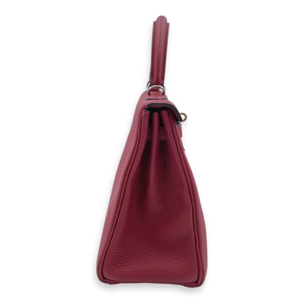 Kelly 25 Rouge Grenat in Togo, Palladium hardware - Image 3