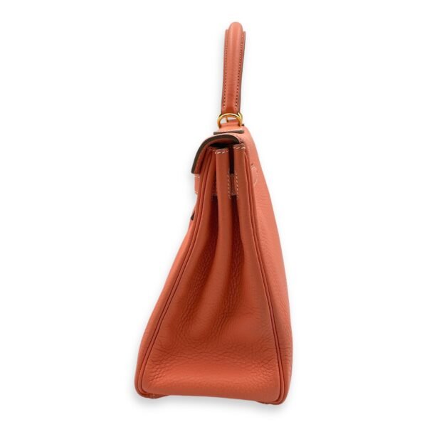 Kelly 32 Crevette in Clemence, Gold hardware - Image 4