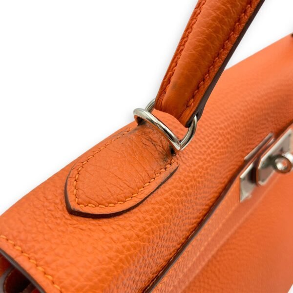 Kelly 32 Orange in Togo, Palladium hardware - Image 7