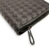 Intrecciato Zipped Around Long Brown Wallet in Calfskin, Brunito hardware - Image 3
