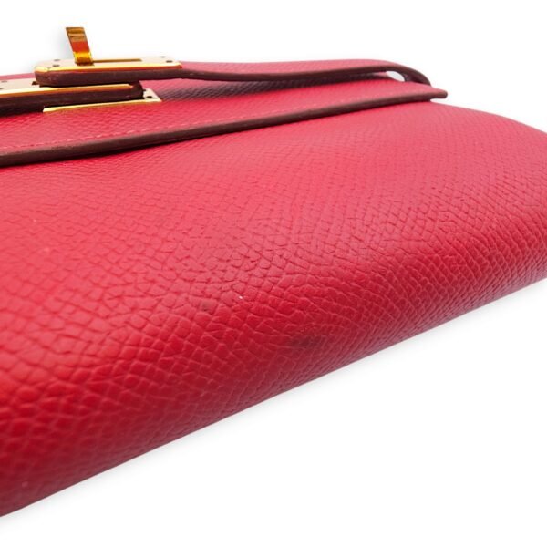 Kelly Long Rouge Casaque in Epsom, Gold hardware - Image 9
