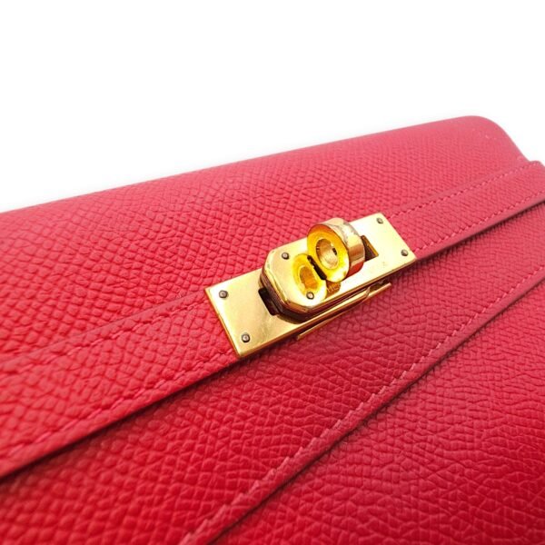 Kelly Long Rouge Casaque in Epsom, Gold hardware - Image 10
