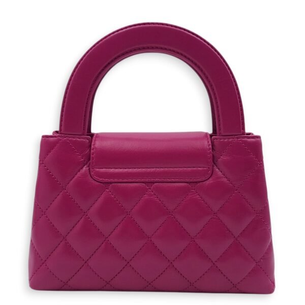 Kelly 19cm Magenta Top Handle Bag in Shiny Calf, Gold hardware - Image 2