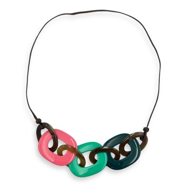 Les Flacons Bandana Vert/Blanc/Marron Costume Jewellery in Silk - Image 2