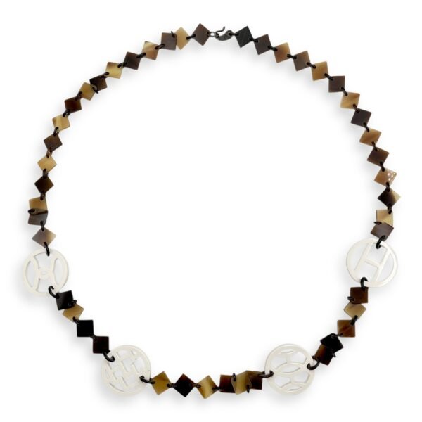 Lena Brown Necklace, Horn/Lacquer hardware - Image 2