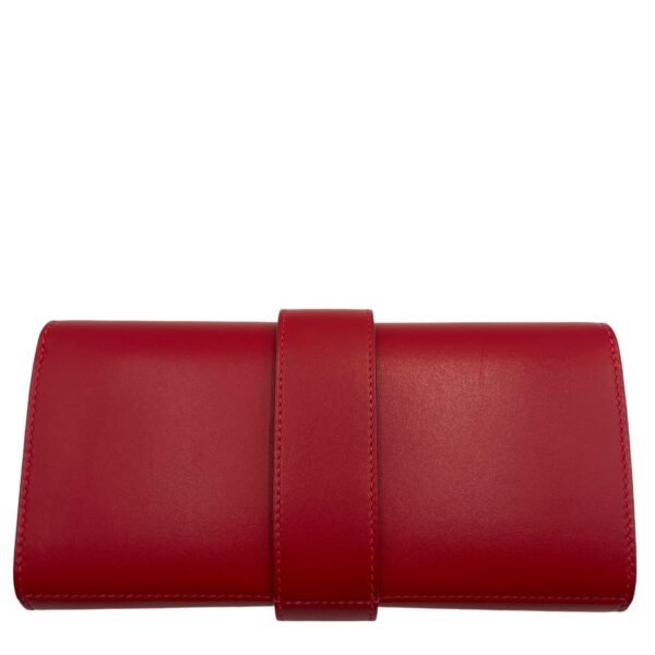 Medor Clutch Rouge Vif Clutch in Tadelakt, Gold hardware - Image 2