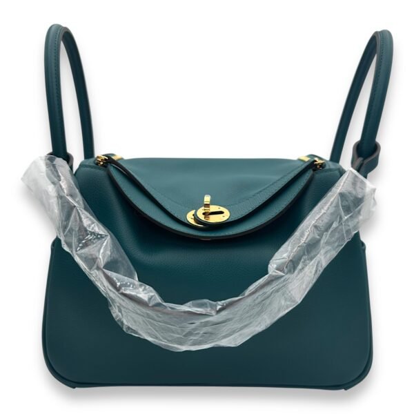 Lindy 26 Vert Bosphore in Evercolor, Gold hardware - Image 3