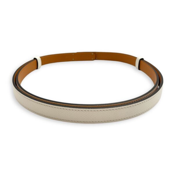 Kelly 18 Blanc Belt in Epsom, Gold hardware - Image 3