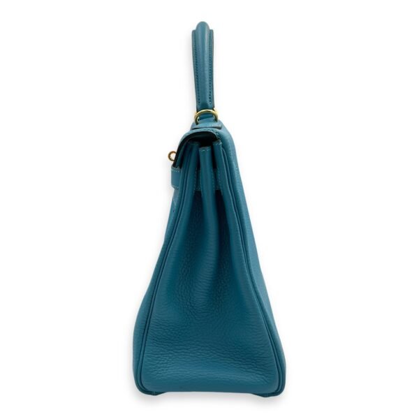 Kelly 32 Turquoise in Togo, Gold hardware - Image 4