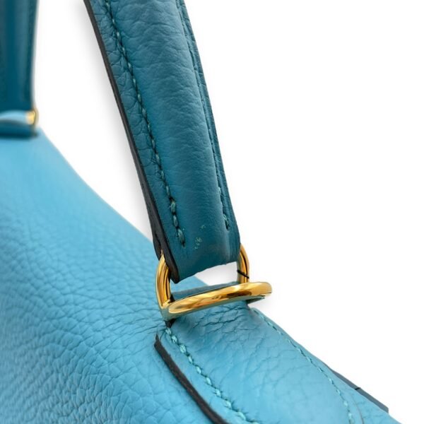 Kelly 32 Turquoise in Togo, Gold hardware - Image 8