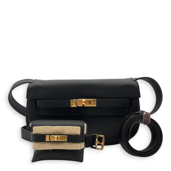 Kelly Moove Black in Swift, Gold hardware - Image 3