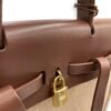 2-in-1 Herbag Brown in Toile and Vache Hunter, Gold hardware - Image 9