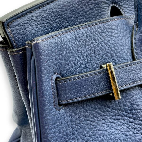 Birkin 30 Blue Brighton in Clemence, Palladium hardware - Image 10