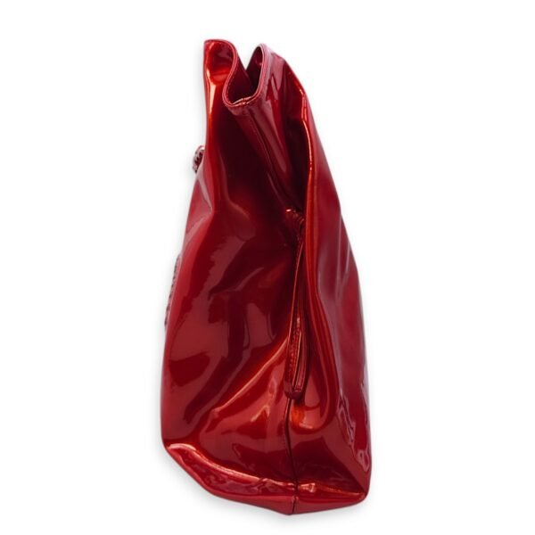 Bon Bon Embellished CC Red Tote Bag in Patent Leather, Palladium hardware - Image 5