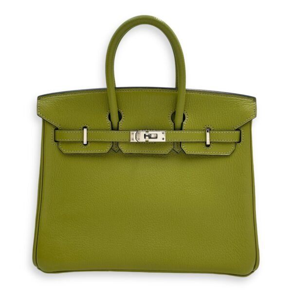 Birkin 25 Vert Anis in Chevre Mysore, Palladium hardware
