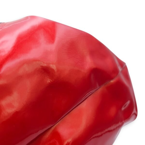 Bon Bon Embellished CC Red Tote Bag in Patent Leather, Palladium hardware - Image 8