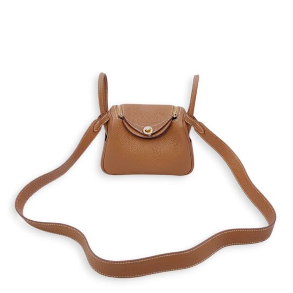 Lindy Mini Gold in Clemence, Gold hardware - Image 9