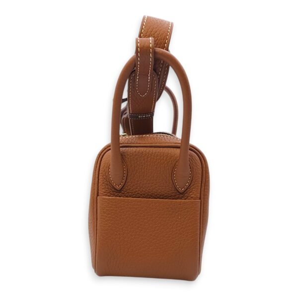 Lindy Mini Gold in Clemence, Gold hardware - Image 4