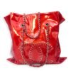 Bon Bon Embellished CC Red Tote Bag in Patent Leather, Palladium hardware - Image 2