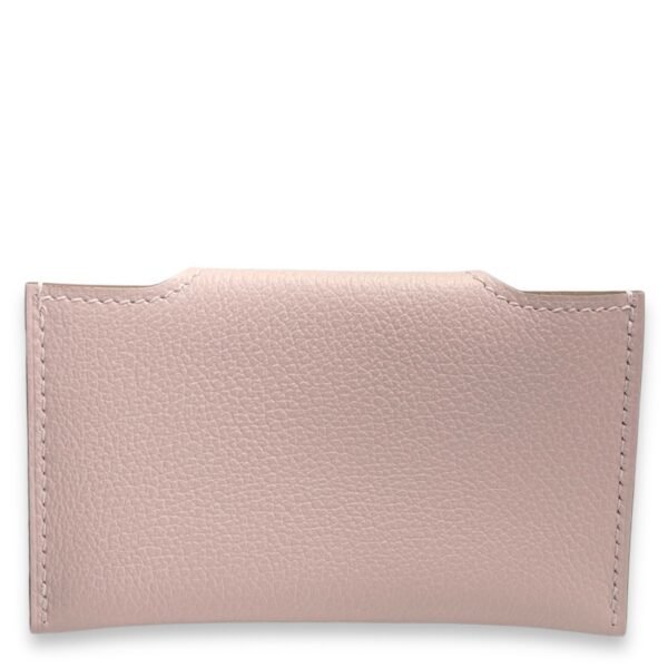 Iliade Mauve Pale Card Holder in Evercolor, Palladium hardware - Image 2