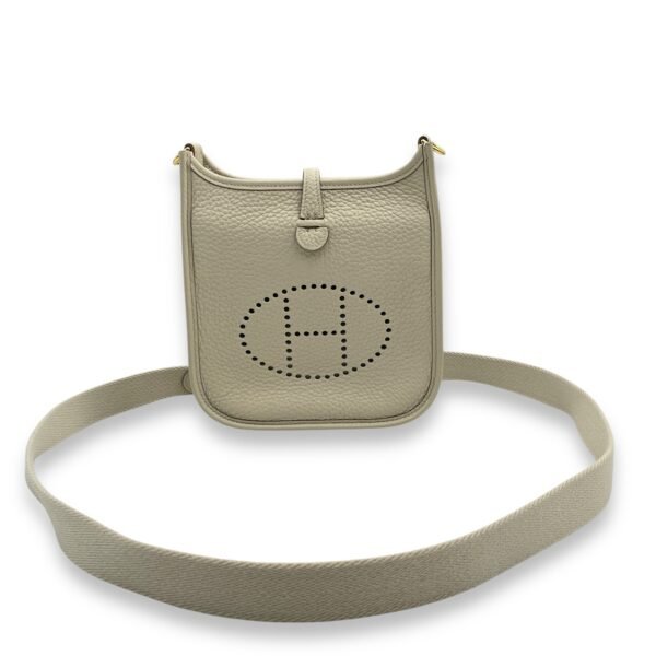 Evelyne Mini Beton in Clemence, Gold hardware - Image 7