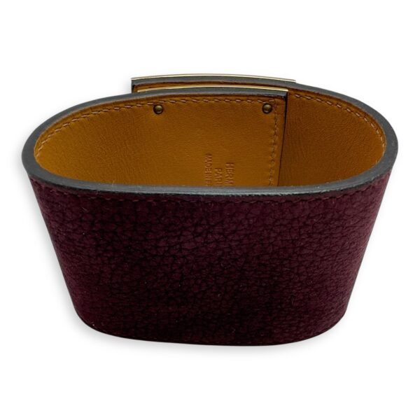 Kelly Dog Extreme S Purple Bracelet in Suede Leather, Gold hardware - Image 2