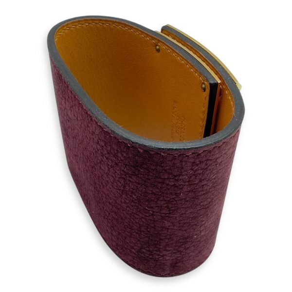 Kelly Dog Extreme S Purple Bracelet in Suede Leather, Gold hardware - Image 4