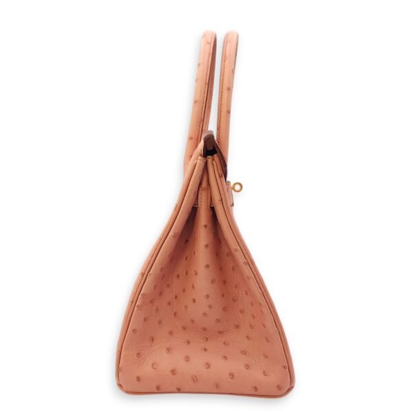 Birkin 30 Terre Cuite in Ostrich, Gold hardware - Image 3