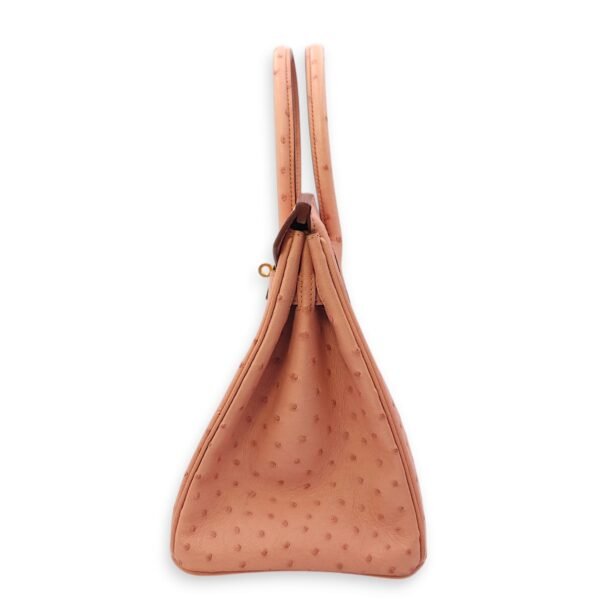 Birkin 30 Terre Cuite in Ostrich, Gold hardware - Image 4