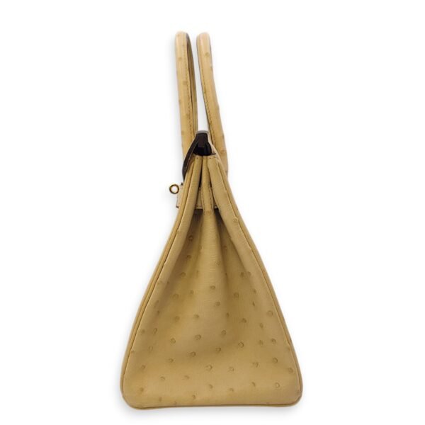 Birkin 30 Parchemin in Ostrich, Gold hardware - Image 6