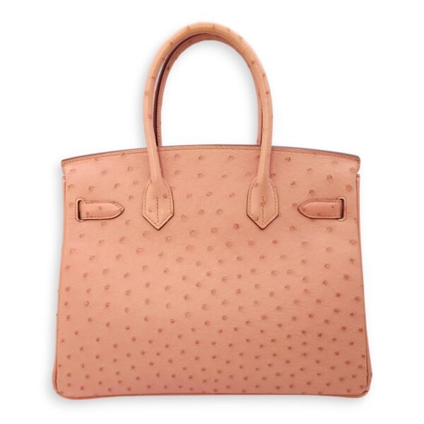 Birkin 30 Terre Cuite in Ostrich, Gold hardware - Image 2