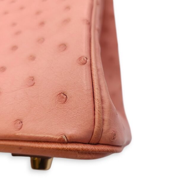 Birkin 30 Terre Cuite in Ostrich, Gold hardware - Image 7