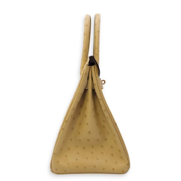 Birkin 30 Parchemin in Ostrich, Gold hardware - Image 3