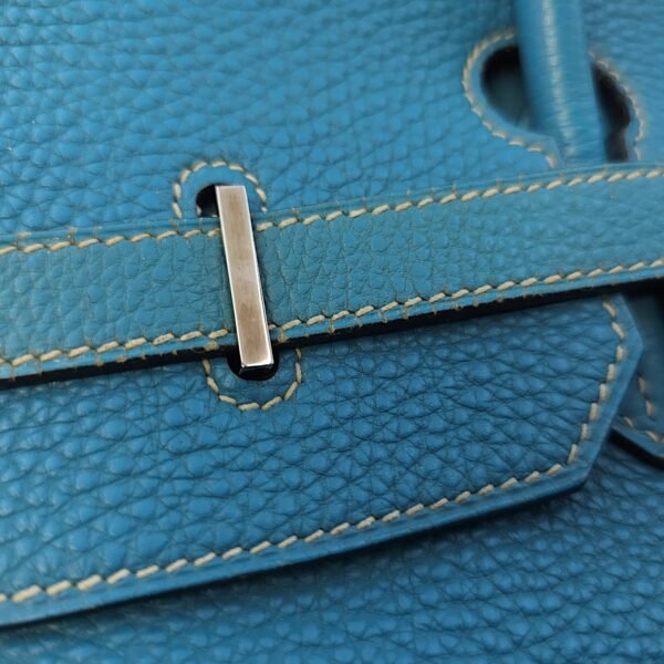 Birkin 40 Blue Jean in Togo, Palladium hardware - Image 9
