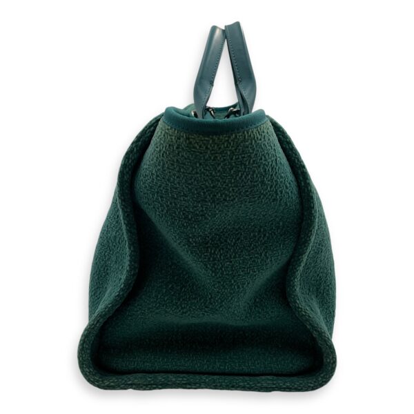 Deaville Large Green Tote Bag in Tweed, Silver hardware - Image 4